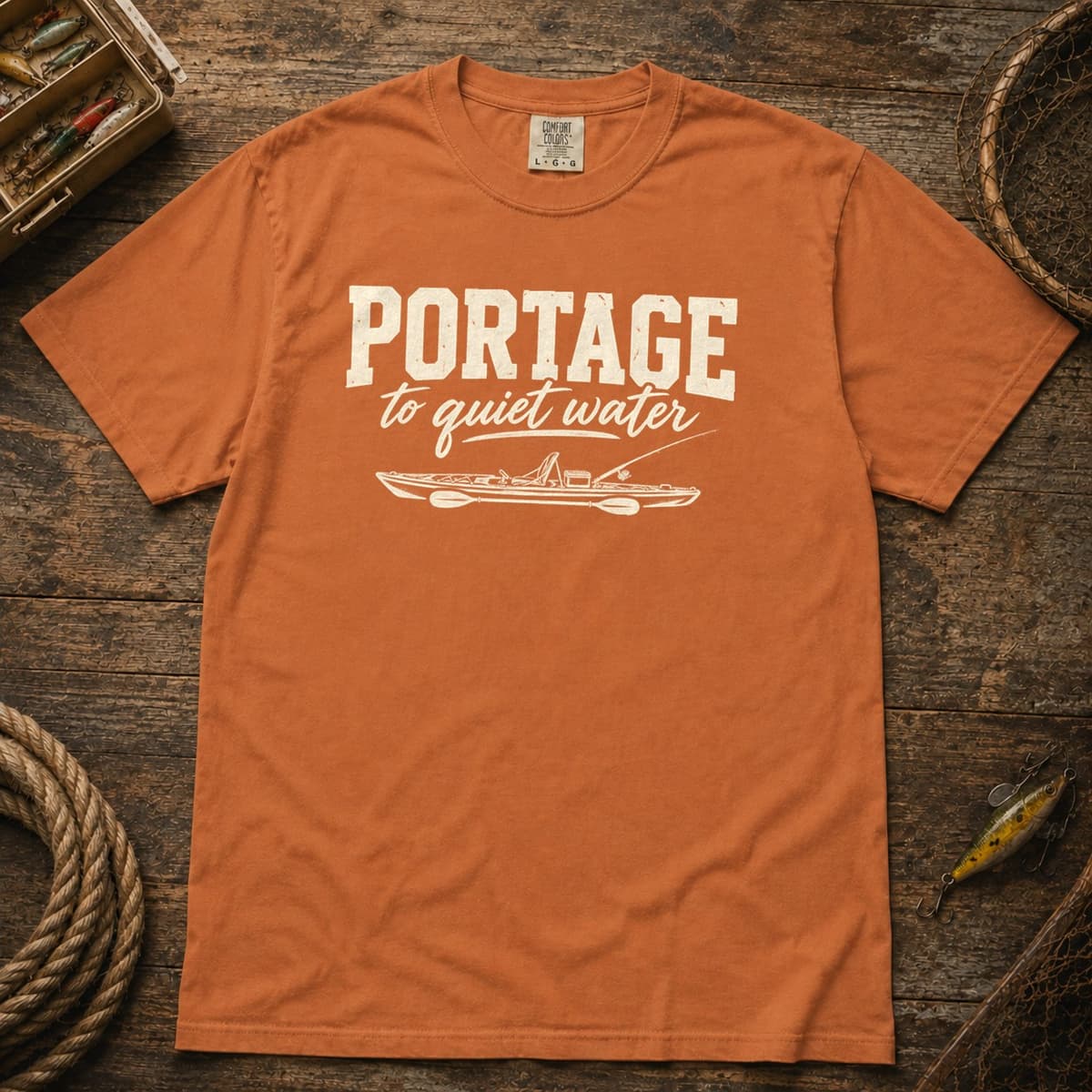 Portage to Quiet Water t-shirt in Espresso, photo 5