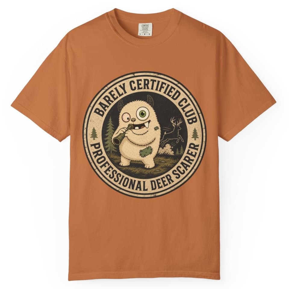 Professional Deer Scarer t-shirt in Brick, photo 11