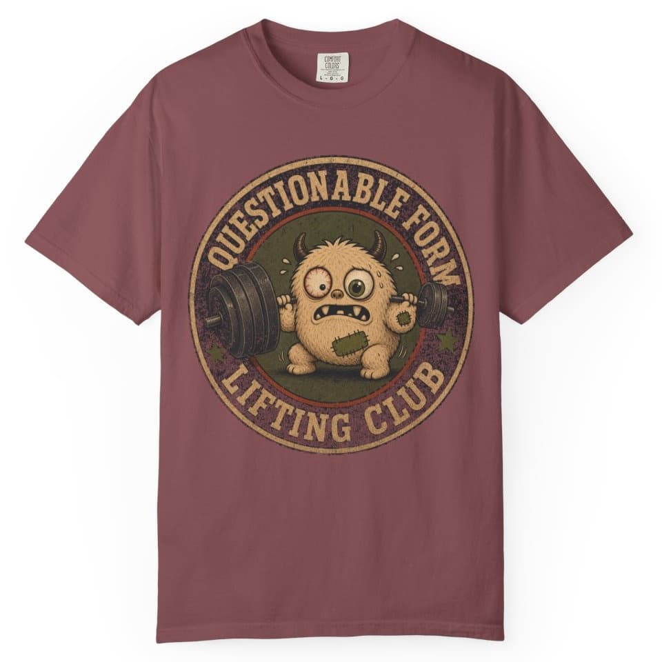 Questionable Form Club t-shirt in Blue Jean, photo 9