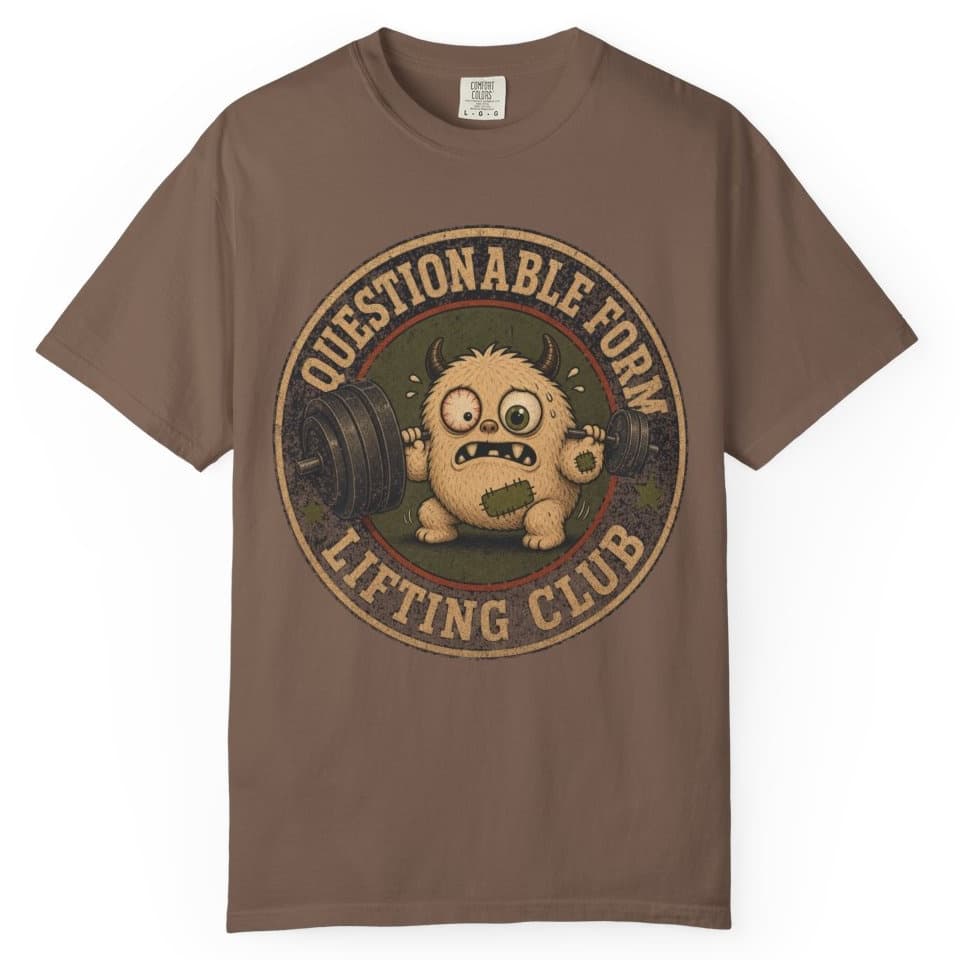 Questionable Form Club t-shirt in Blue Jean, photo 4