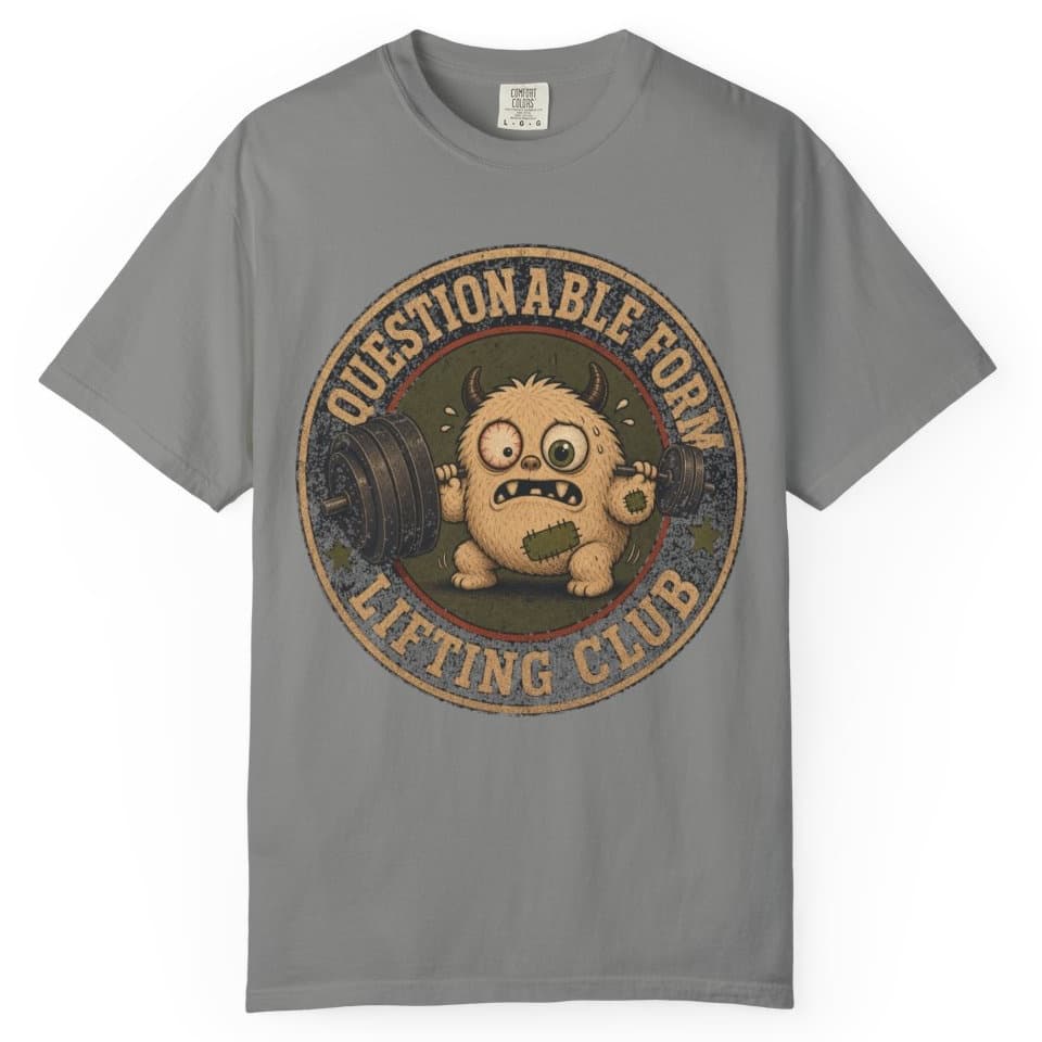 Questionable Form Club t-shirt in Blue Jean, photo 8