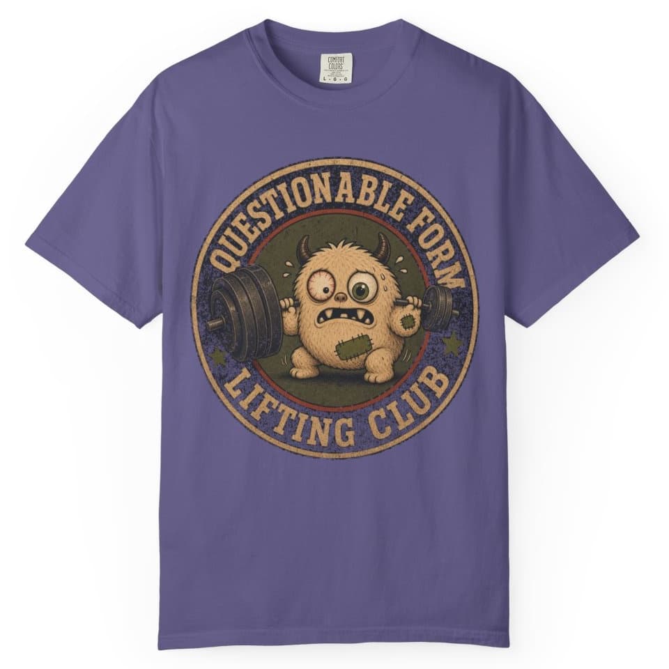 Questionable Form Club t-shirt in Blue Jean, photo 7