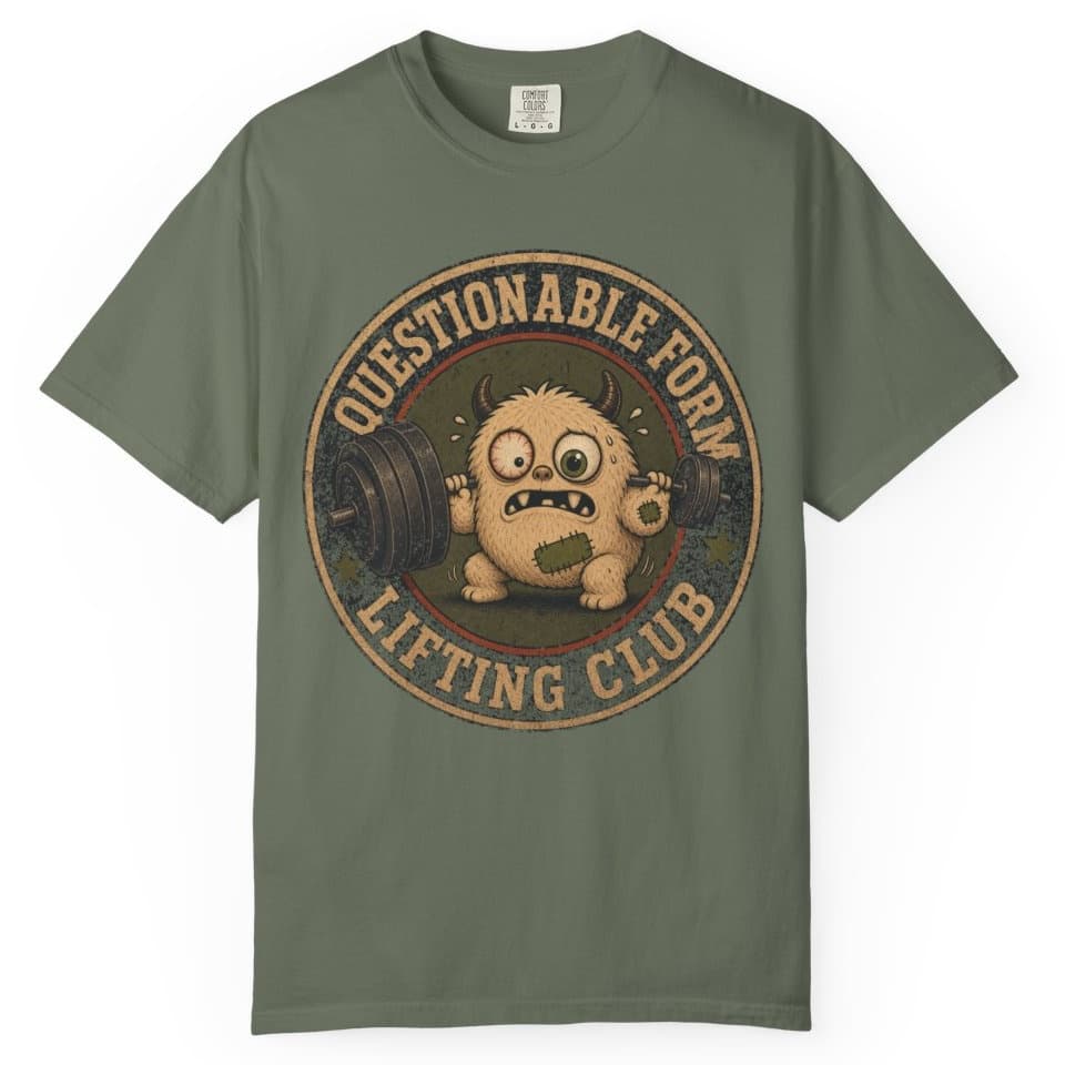 Questionable Form Club t-shirt in Blue Jean, photo 6