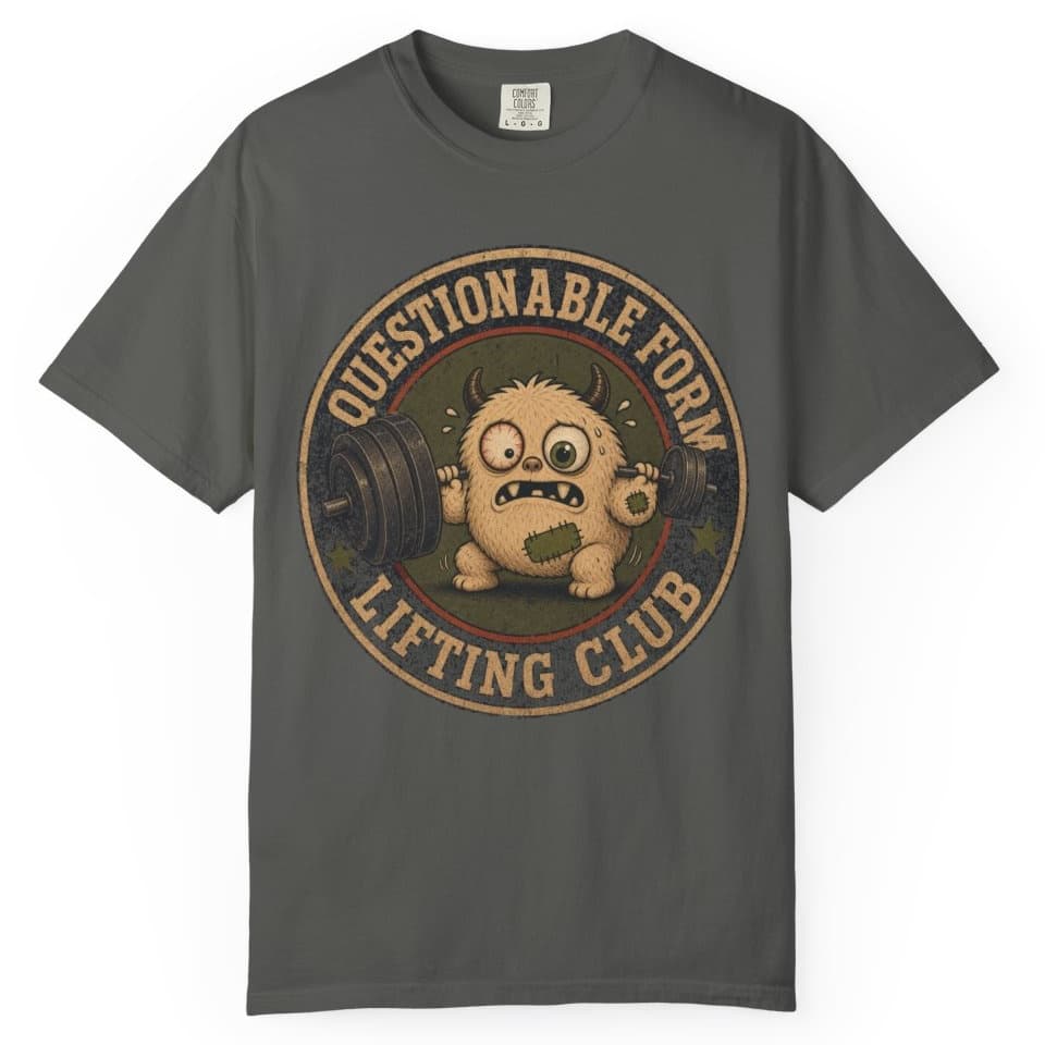 Questionable Form Club t-shirt in Blue Jean, photo 5