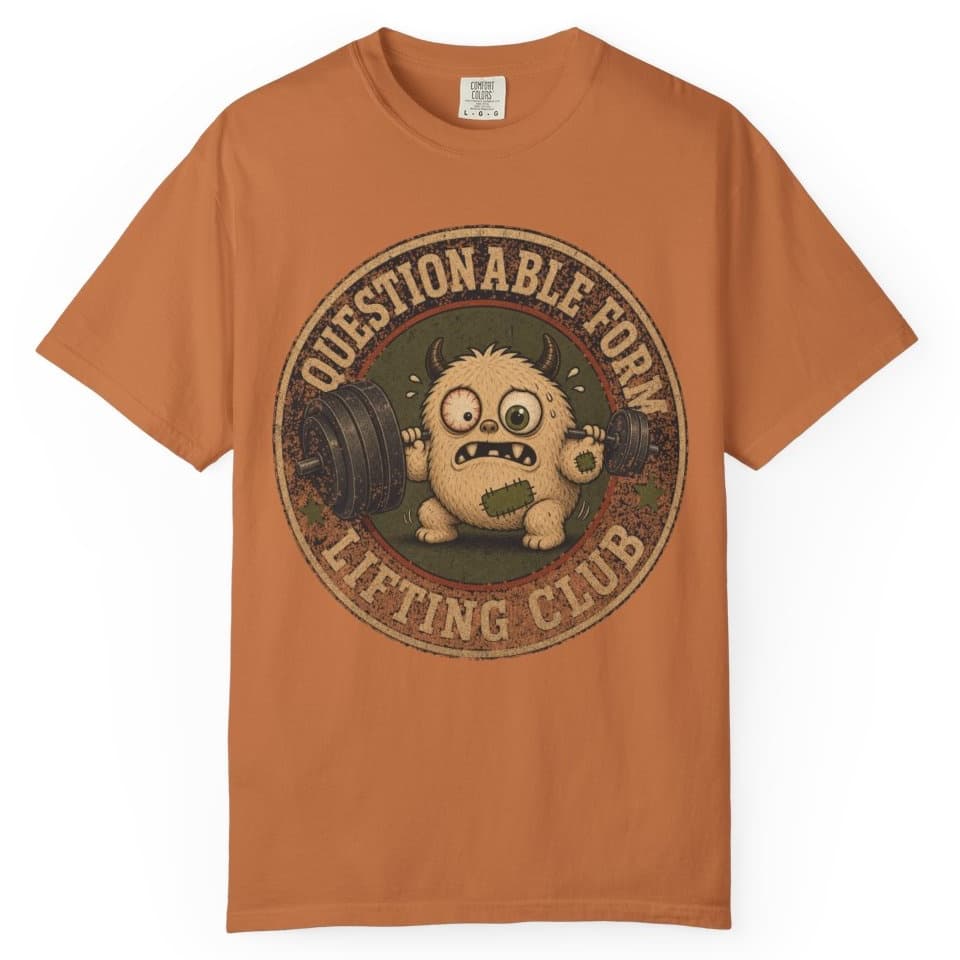 Questionable Form Club t-shirt in Blue Jean, photo 10