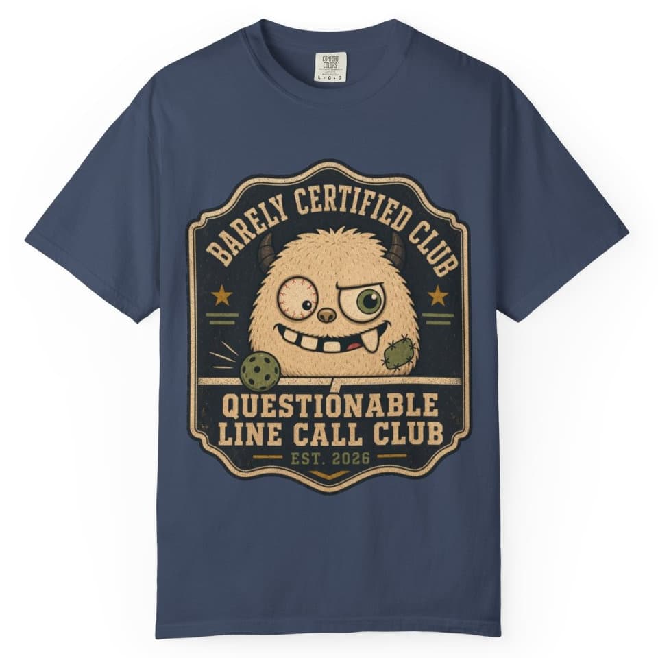 Questionable Line Call Club t-shirt in Brick, photo 3