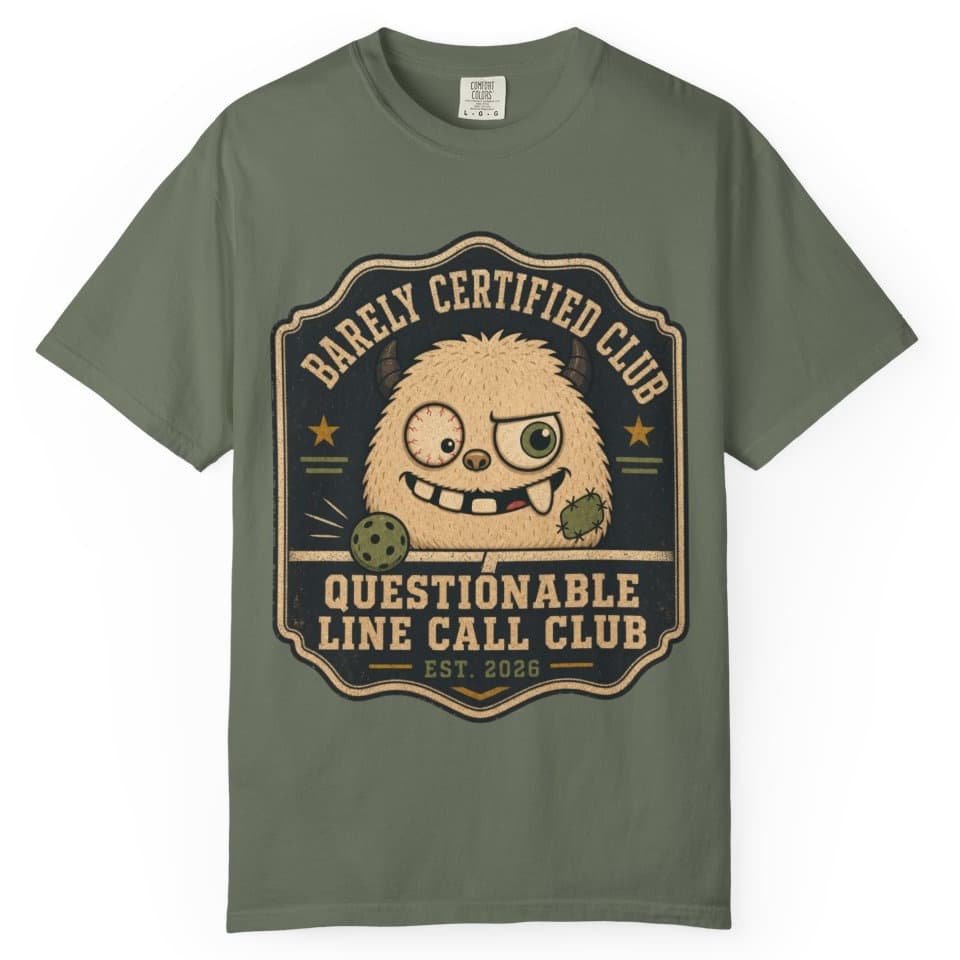 Questionable Line Call Club t-shirt in Brick, photo 5