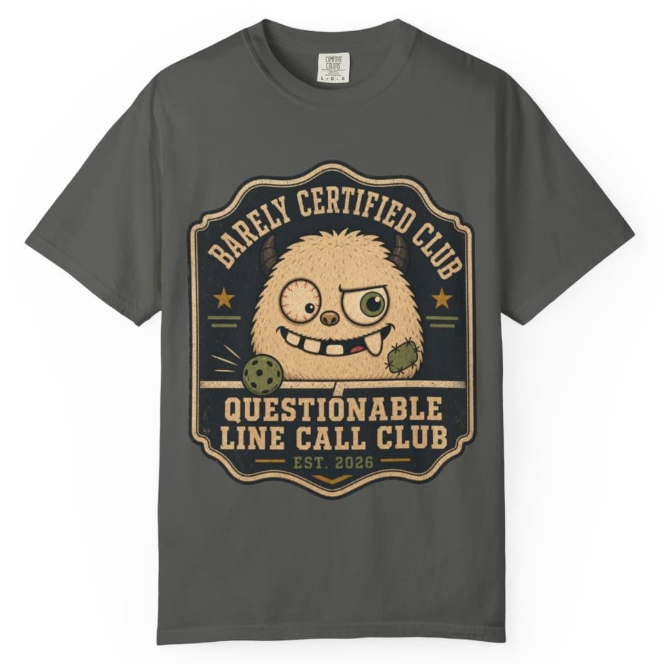 Questionable Line Call Club t-shirt in Brick, photo 4
