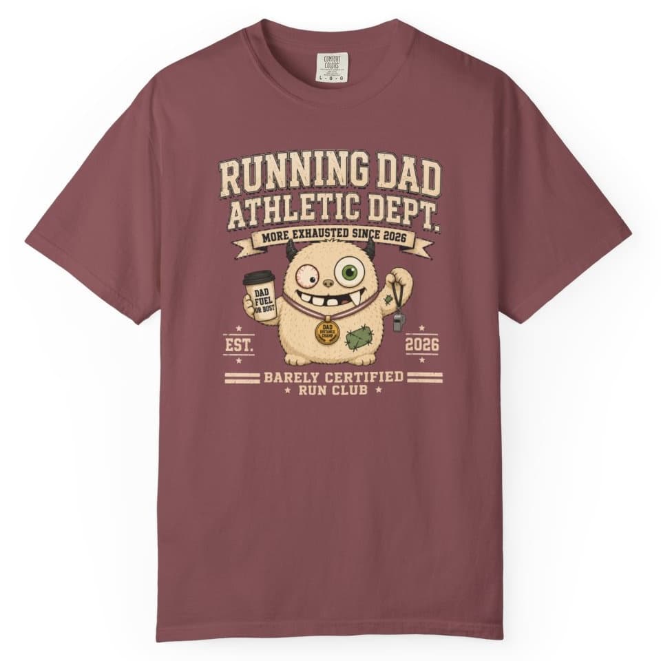 Running Dad Dept t-shirt in Grape, photo 9