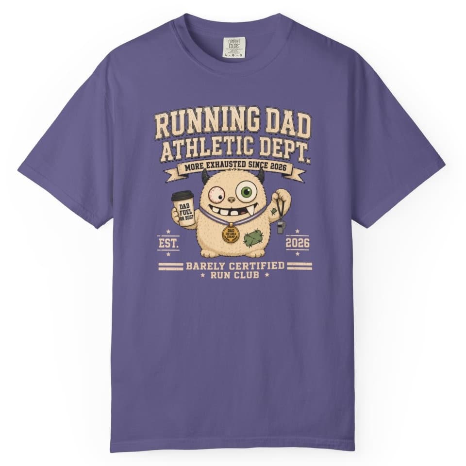 Running Dad Dept t-shirt in Grape, photo 1