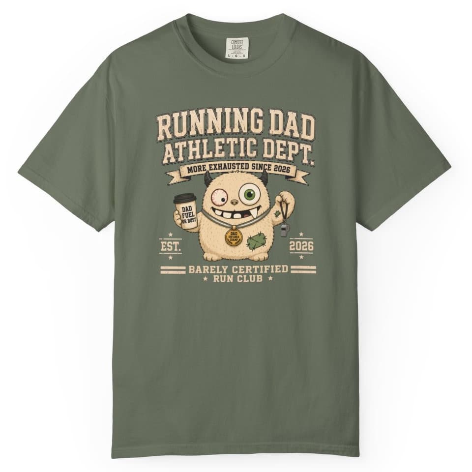 Running Dad Dept t-shirt in Grape, photo 6