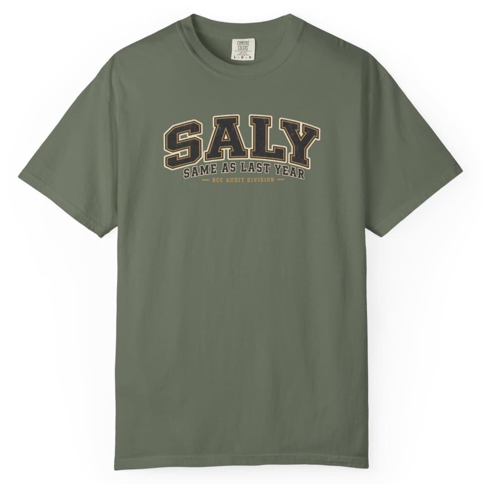 SALY Varsity t-shirt in Moss, photo 1