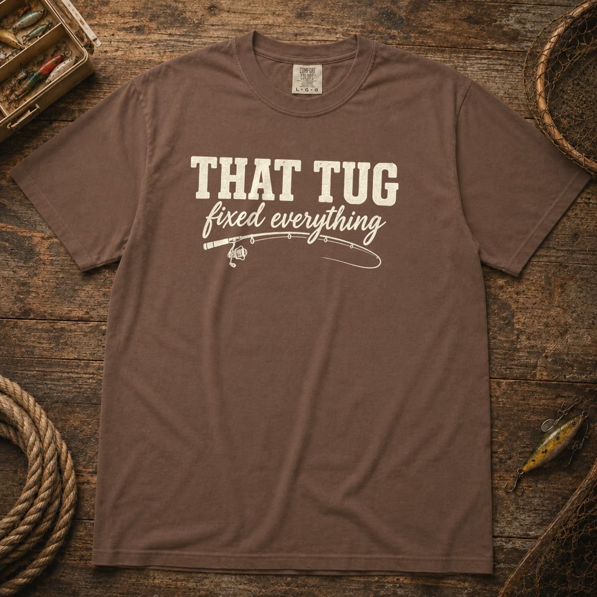 That Tug Fixed Everything t-shirt in Espresso, photo 1