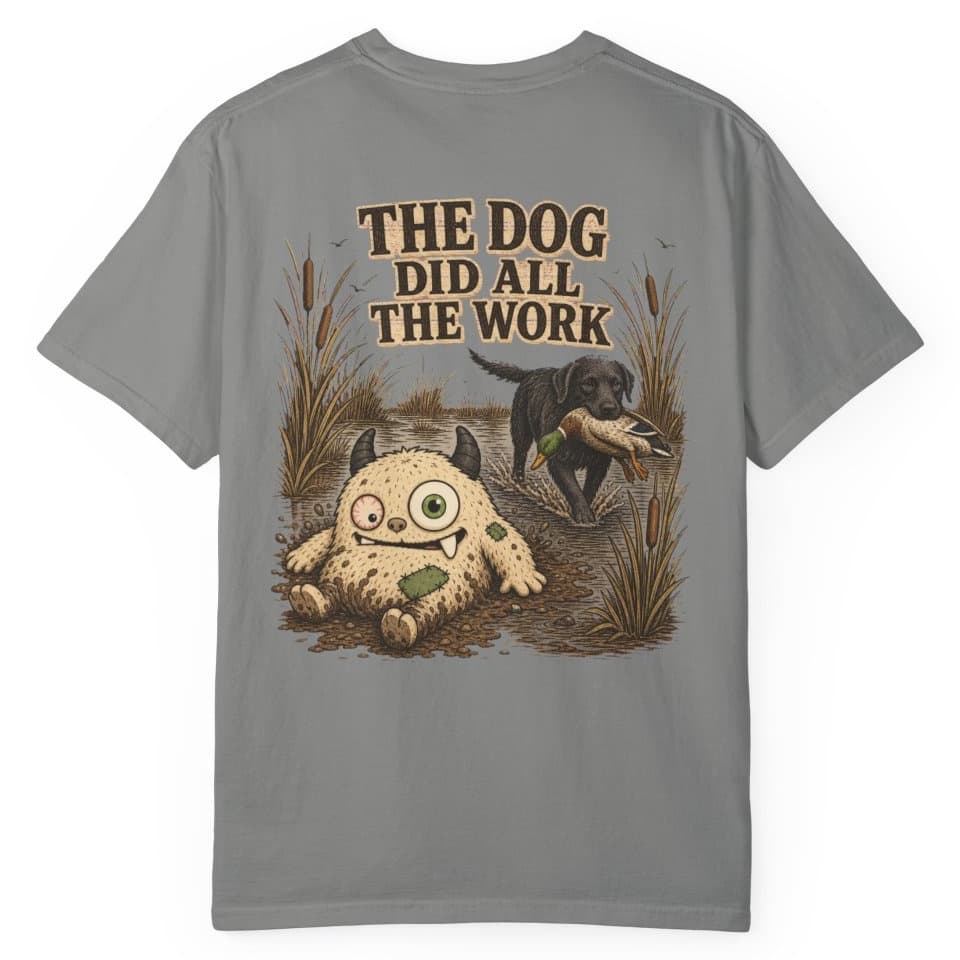 The Dog Did All The Work t-shirt in Blue Jean, photo 15