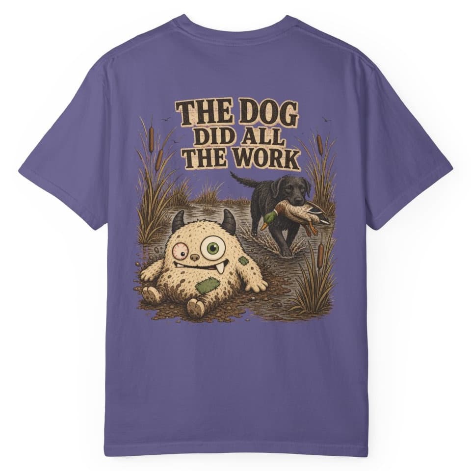 The Dog Did All The Work t-shirt in Blue Jean, photo 13