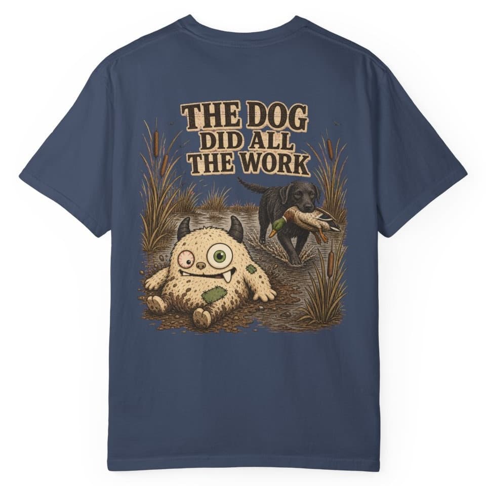 The Dog Did All The Work t-shirt in Blue Jean, photo 3