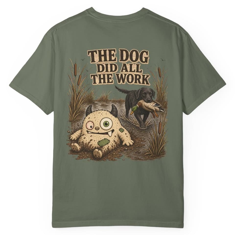The Dog Did All The Work t-shirt in Blue Jean, photo 11