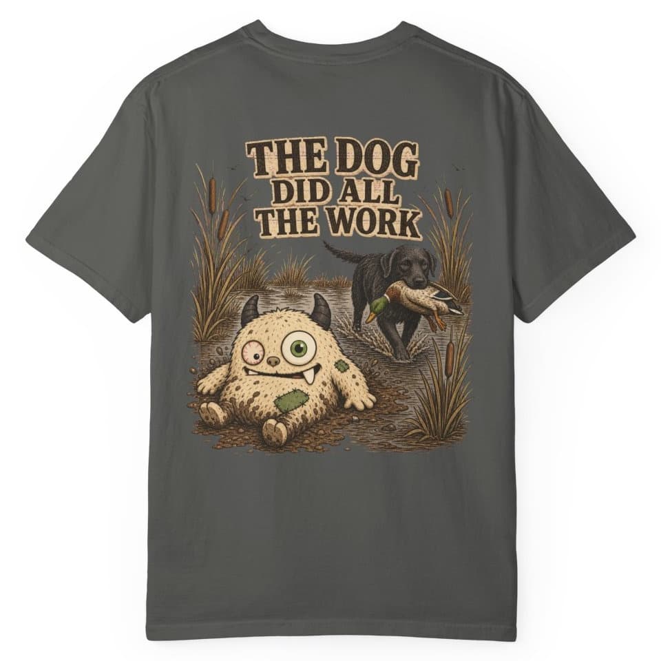The Dog Did All The Work t-shirt in Blue Jean, photo 9