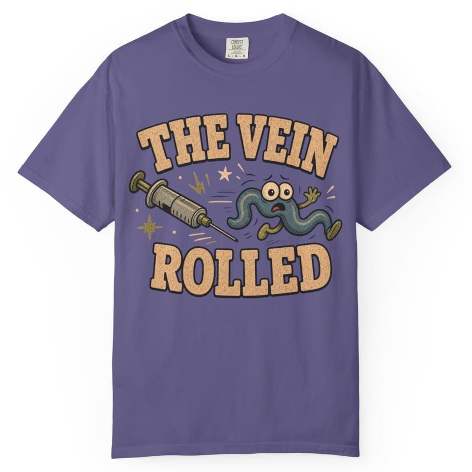 Rolled Vein t-shirt in Grape, photo 1
