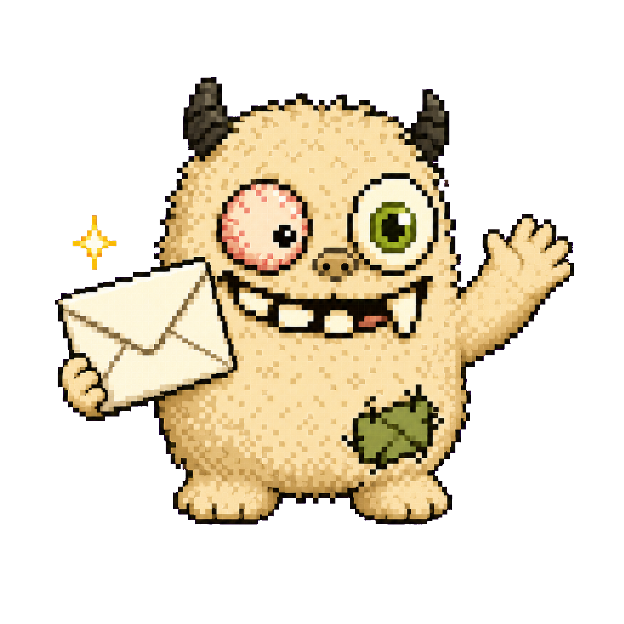 Bucky holding mail